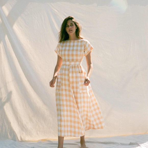 Christy Dawn Dresses & Skirts - Christy Dawn The Jane Dress In Lemon Plaid